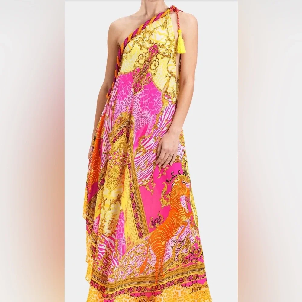 Shahida Parides Vibrant Silk Maxi Dress - Picture 3 of 9
